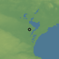 Shaded relief of the 47 km around Gärds Köpinge, drawn from the GMTED2010 grid