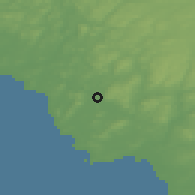 Shaded relief of the 47 km around Getinge, drawn from the GMTED2010 grid