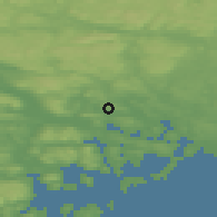 Shaded relief of the 44 km around Gimåt, drawn from the GMTED2010 grid