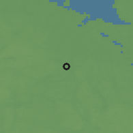 Shaded relief of the 45 km around Gimo, drawn from the GMTED2010 grid