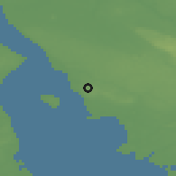 Shaded relief of the 47 km around Glumslöv, drawn from the GMTED2010 grid