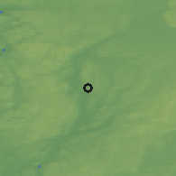 Shaded relief of the 46 km around Göta, drawn from the GMTED2010 grid