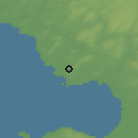 Shaded relief of the 47 km around Gullbrandstorp, drawn from the GMTED2010 grid