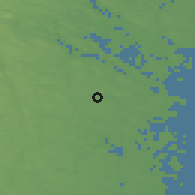 Shaded relief of the 46 km around Gunnebo, drawn from the GMTED2010 grid