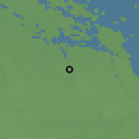 Shaded relief of the 45 km around Hallstavik, drawn from the GMTED2010 grid