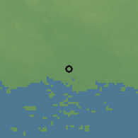 Shaded relief of the 43 km around Haparanda, drawn from the GMTED2010 grid