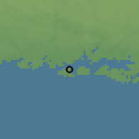 Shaded relief of the 47 km around Hasslö, drawn from the GMTED2010 grid