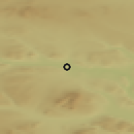 Shaded relief of the 44 km around Hede, drawn from the GMTED2010 grid