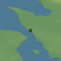 Shaded relief of the 47 km around Hittarp, drawn from the GMTED2010 grid