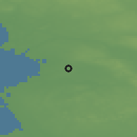 Shaded relief of the 47 km around Hjärup, drawn from the GMTED2010 grid