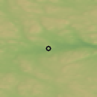 Shaded relief of the 44 km around Ånge, drawn from the GMTED2010 grid