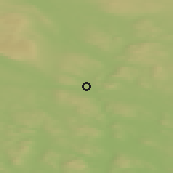 Shaded relief of the 43 km around Hoting, drawn from the GMTED2010 grid