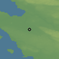 Shaded relief of the 47 km around Hyllinge, drawn from the GMTED2010 grid