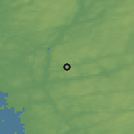 Shaded relief of the 46 km around Angered, drawn from the GMTED2010 grid
