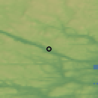 Shaded relief of the 44 km around Indal, drawn from the GMTED2010 grid