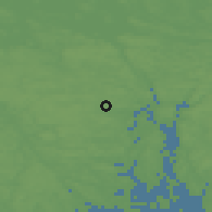 Shaded relief of the 46 km around Järna, drawn from the GMTED2010 grid