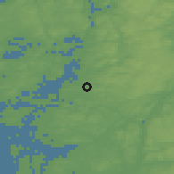 Shaded relief of the 46 km around Jörlanda, drawn from the GMTED2010 grid