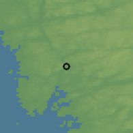 Shaded relief of the 46 km around Anneberg, drawn from the GMTED2010 grid