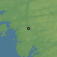 Shaded relief of the 46 km around Kållered, drawn from the GMTED2010 grid