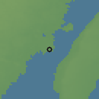 Shaded relief of the 47 km around Kalmar, drawn from the GMTED2010 grid