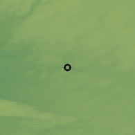 Shaded relief of the 47 km around Knäred, drawn from the GMTED2010 grid