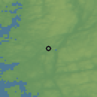 Shaded relief of the 46 km around Kungälv, drawn from the GMTED2010 grid