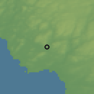 Shaded relief of the 47 km around Kvibille, drawn from the GMTED2010 grid