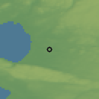 Shaded relief of the 47 km around Laholm, drawn from the GMTED2010 grid