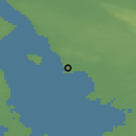 Shaded relief of the 47 km around Landskrona, drawn from the GMTED2010 grid