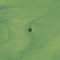 Shaded relief of the 46 km around Lilla Edet, drawn from the GMTED2010 grid