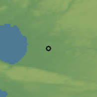 Shaded relief of the 47 km around Lilla Tjärby, drawn from the GMTED2010 grid