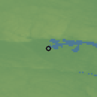Shaded relief of the 46 km around Lindö, drawn from the GMTED2010 grid