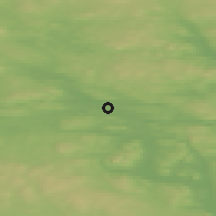 Shaded relief of the 44 km around Ljusdal, drawn from the GMTED2010 grid