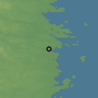 Shaded relief of the 45 km around Ljusne, drawn from the GMTED2010 grid