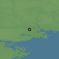 Shaded relief of the 46 km around Arnö, drawn from the GMTED2010 grid
