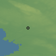 Shaded relief of the 47 km around Marieholm, drawn from the GMTED2010 grid