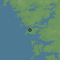 Shaded relief of the 46 km around Marstrand, drawn from the GMTED2010 grid