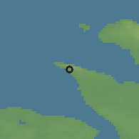 Shaded relief of the 47 km around Mölle, drawn from the GMTED2010 grid