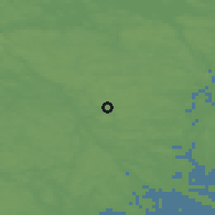 Shaded relief of the 46 km around Mölnbo, drawn from the GMTED2010 grid