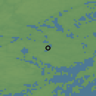 Shaded relief of the 46 km around Mörtnäs, drawn from the GMTED2010 grid