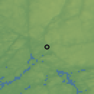 Shaded relief of the 46 km around Munkedal, drawn from the GMTED2010 grid