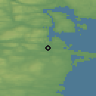 Shaded relief of the 44 km around Njurundabommen, drawn from the GMTED2010 grid