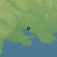 Shaded relief of the 44 km around Nordmaling, drawn from the GMTED2010 grid