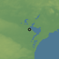 Shaded relief of the 47 km around Norra Åsum, drawn from the GMTED2010 grid