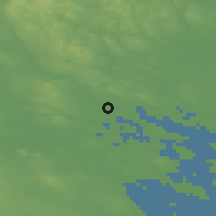 Shaded relief of the 43 km around Norrfjärden, drawn from the GMTED2010 grid