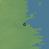 Shaded relief of the 45 km around Norrsundet, drawn from the GMTED2010 grid