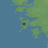 Shaded relief of the 46 km around Öckerö, drawn from the GMTED2010 grid