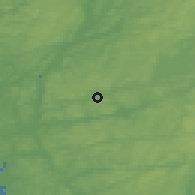 Shaded relief of the 46 km around Olofstorp, drawn from the GMTED2010 grid