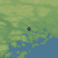 Shaded relief of the 44 km around Örnsköldsvik, drawn from the GMTED2010 grid