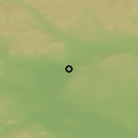 Shaded relief of the 45 km around Orsa, drawn from the GMTED2010 grid